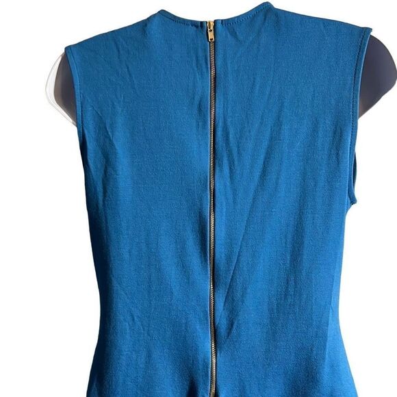 Akira Chicago Women's Sheath Dress V Neck Mini Sleeveless Stretch Blue Large - Picture 5 of 7